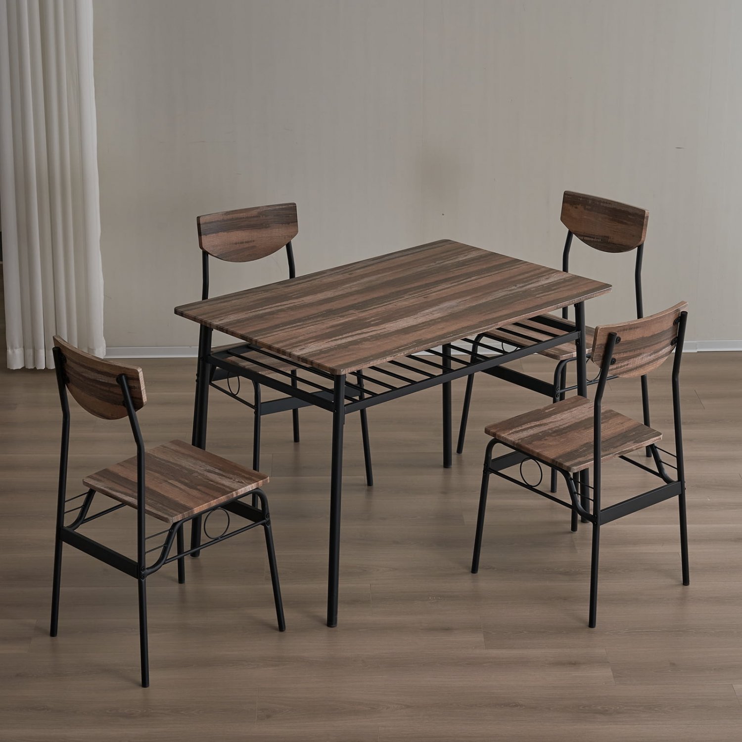 5-Pieces Dining Table and Chair Set