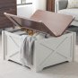 Square Wood Center Table with Large Hidden Storage Compartment