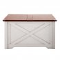 Square Wood Center Table with Large Hidden Storage Compartment