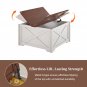 Square Wood Center Table with Large Hidden Storage Compartment