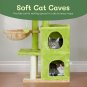 33"Cat Tree Tower with Sisal Scratching Posts Condo