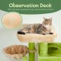 33"Cat Tree Tower with Sisal Scratching Posts Condo