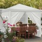 6.5 x 6.5ft Outdoor Waterproof Canopy Tent with 4 Sidewalls White