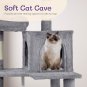 57" Cat Tree Tower with Padded Bed Toy Balls Condo Sisal Scratching Posts