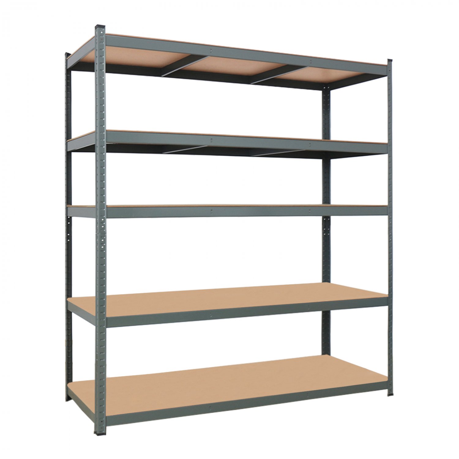 5-Tier Powder Coated Storage Rack Gray
