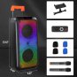 8" Karaoke Machine with 2 Wireless Microphones