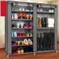 2 Rows 9 Lattices Shoe Storage Cabinet 6 Tiers Shoe Rack
