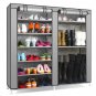 2 Rows 9 Lattices Shoe Storage Cabinet 6 Tiers Shoe Rack