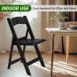 4-Pack Folding Plastics Chair with PVC Leather Cushion