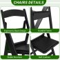 4-Pack Folding Plastics Chair with PVC Leather Cushion