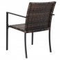 2-Pack Stackable Outdoor Wicker Patio Dining Chairs