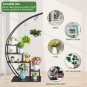 2-Pack 5-Layer Half Circle Flower Stand
