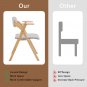 2-Pack Folding Beech Frame Fabric Padded Diner Chairs with Arms
