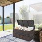 132 Gallon Wicker Patio Deck Boxes with Lid