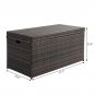 132 Gallon Wicker Patio Deck Boxes with Lid