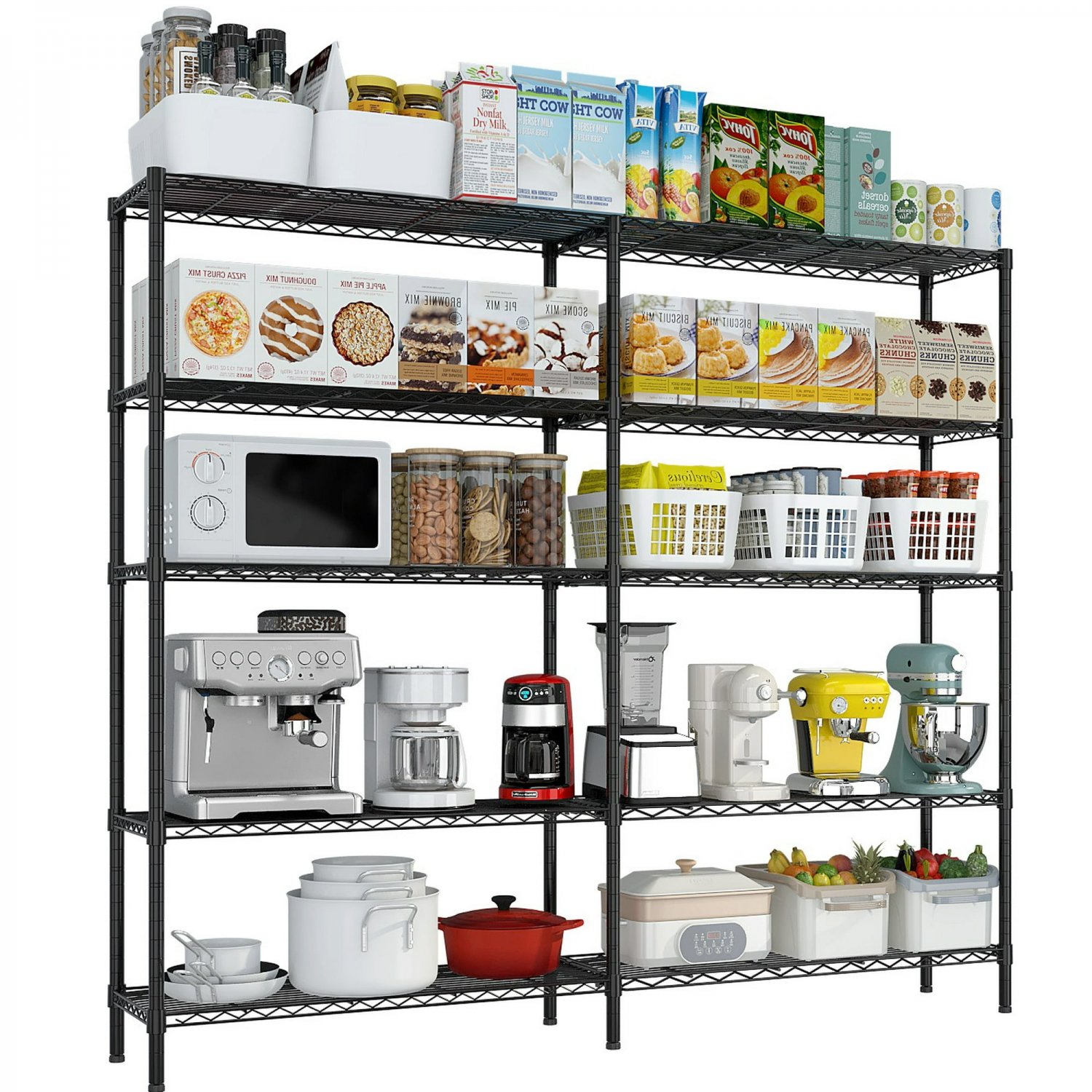 1650LBS 5-Tier Heavy Duty Wire Shelving 69.7"W x 15.7"D x 70.8"H