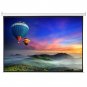 100" Electric Motorized Remote Projection Screen HD Movie Projector White 4:3