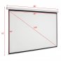 100" Electric Motorized Remote Projection Screen HD Movie Projector White 4:3