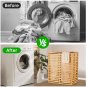 Foldable Bamboo Laundry Hamper with 2-Section Removable Liner Bag