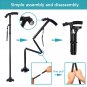 Folding Walking Stick Adjustable Free Standing Canes with LED Light
