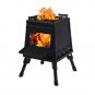 13.8" Portable Cast Iron Camping Wood Stove