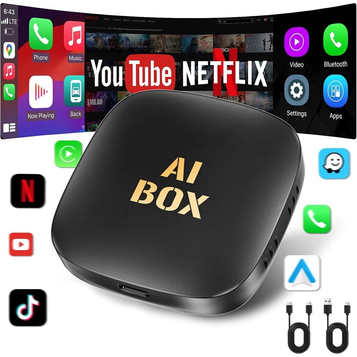 Wireless CarPlay AI box Android Auto WIFI Adapter Converter