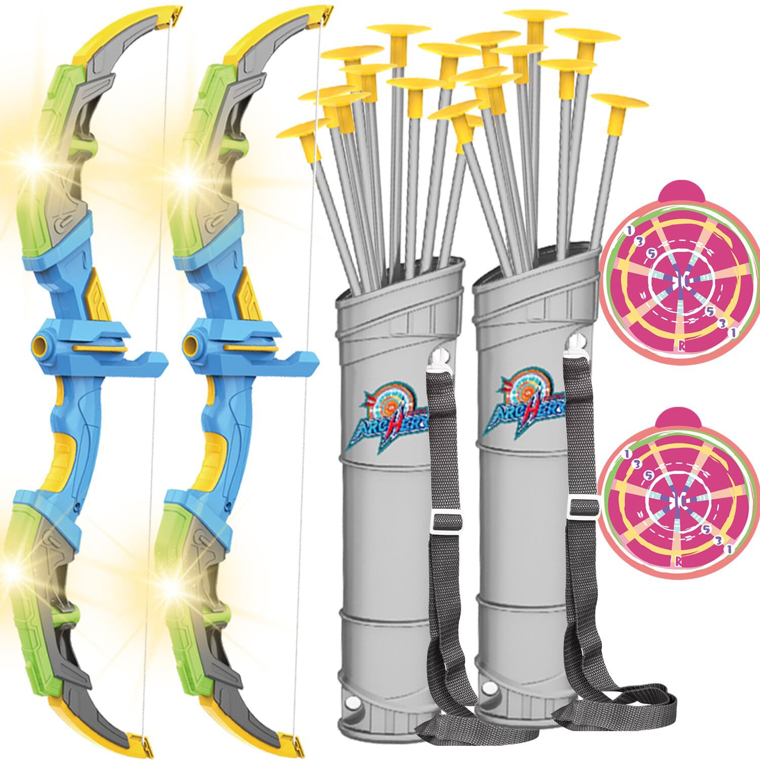 2-Pack Christmas Gifts Bow & Arrow Toy Set