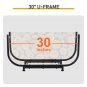 30 Inch Rustproof Firewood Rack Black