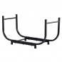 30 Inch Rustproof Firewood Rack Black