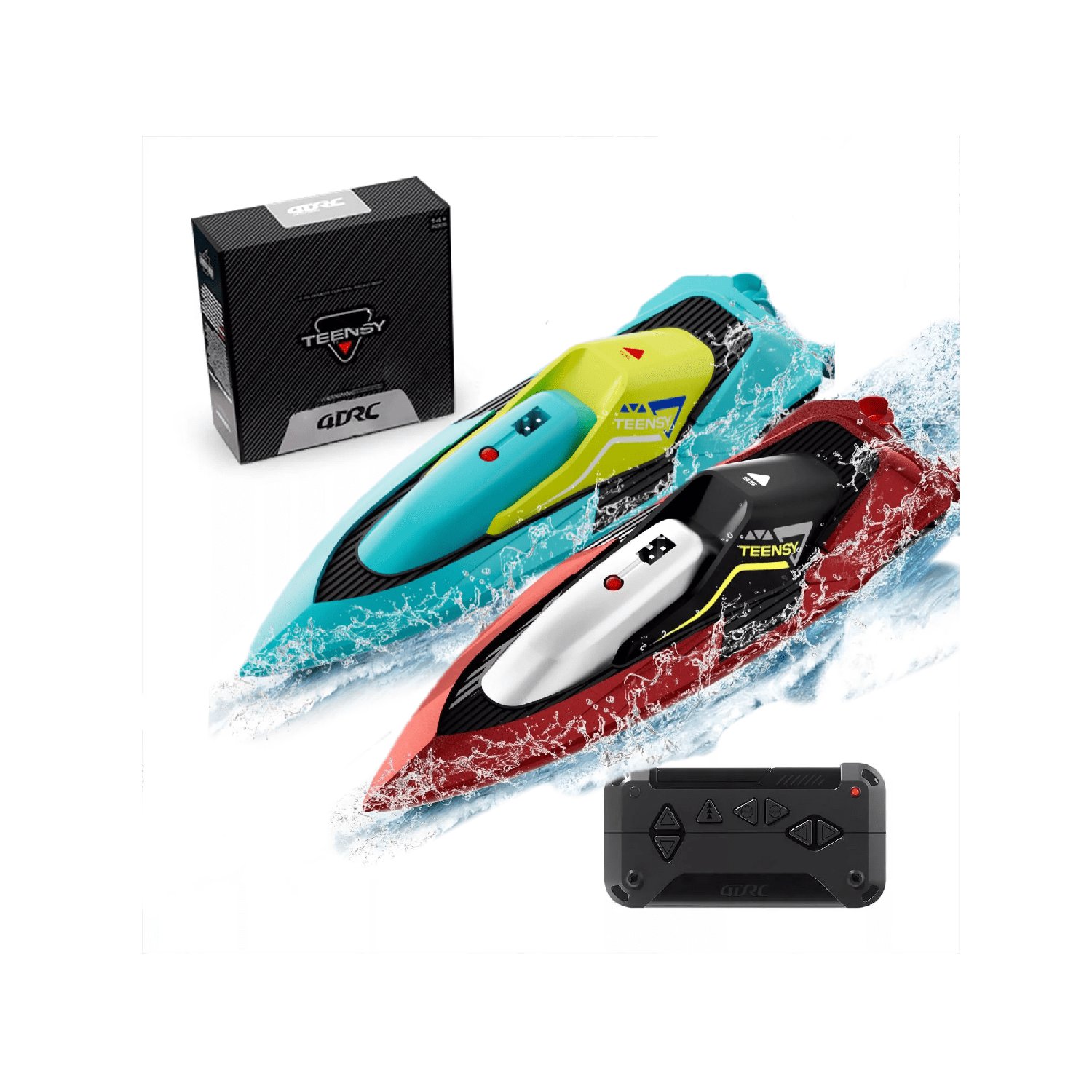2-Pack 4DRC 2.4G High Speed Remote Control Waterproof Racing Boat