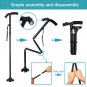 2-Pack 5-Levels Adjustable Height Walking Stick with LED Light
