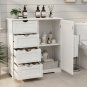 Larger Wooden Bathroom Floor Cabinet White