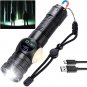 2-Pack Rechargeable 2500 Lumens Waterproof LED Flashlight with Magnetic Base