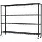 4-Tier Heavy Duty Wire Shelf Rack with Wheels 59"W x 18" D x 67" H