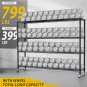 4-Tier Heavy Duty Wire Shelf Rack with Wheels 59"W x 18" D x 67" H