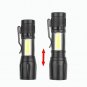 2-Pack USB Rechargeable Small LED Flashlights with Work Light
