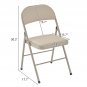 6-Pack Folding Chairs with Metal Frame & Soft Cushion
