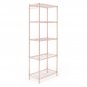 5-Tier Iron Shelving Unit 29"W x 13.5"D x 59"H Pink