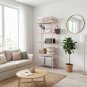 5-Tier Iron Shelving Unit 29"W x 13.5"D x 59"H Pink