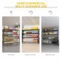 4-Tier Heavy Duty Wire Shelf Rack with Wheels 63"W x 24" D x 65" H