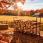 8FT Heavy Duty Firewood Storage Rack with Weatherproof Cover