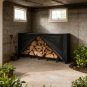 8FT Heavy Duty Firewood Storage Rack with Weatherproof Cover