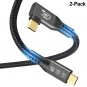 2-Pack 90Degree 40G 240W USB4 Cable with Thunderbolt 4 (3.3ft)