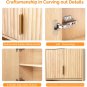 Bathroom Wall Cabinet with Fluted Doors