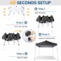 8FT x 8FT Ez Pop Up Canopy Tent Built-in LED Light Strips