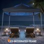8FT x 8FT Ez Pop Up Canopy Tent Built-in LED Light Strips