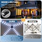 8FT x 8FT Ez Pop Up Canopy Tent Built-in LED Light Strips