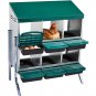 6 Compartments Metal Nesting Boxes for Chickens with Metal Legs
