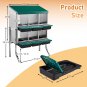 6 Compartments Metal Nesting Boxes for Chickens with Metal Legs