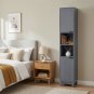 Fluted Bathroom Storage Cabinet Narrow